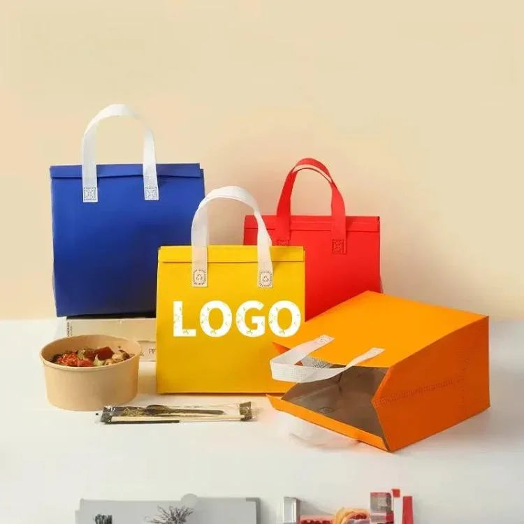 アルミホイル保温テイクアウトバッグ、1パック50袋入り、サイズ：21x26x11cm、小21x26x11cm、中24x24x15cm、大26x26x17cm、特大30x30x20cm