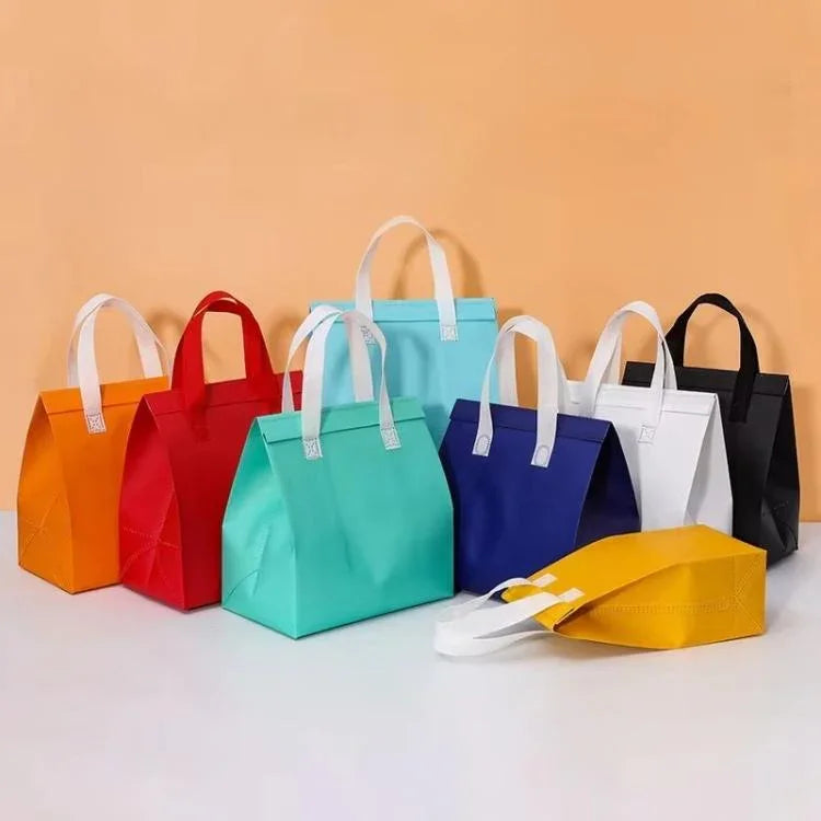 アルミホイル保温テイクアウトバッグ、1パック50袋入り、サイズ：21x26x11cm、小21x26x11cm、中24x24x15cm、大26x26x17cm、特大30x30x20cm