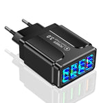 5.1A QC3.0 急速充電 4USBポート 携帯電話充電器、EUプラグ、USプラグ、UKプラグ