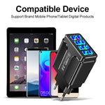 5.1A QC3.0 急速充電 4USBポート 携帯電話充電器、EUプラグ、USプラグ、UKプラグ