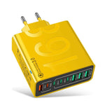150W 4USB+4Type-C 8インターフェース QC3.0 急速充電 携帯電話充電器、EUプラグ（ブラック）、EUプラグ（ホワイト）、EUプラグ（イエロー）、USプラグ（ブラック）、USプラグ（ホワイト）、USプラグ（イエロー）、UKプラグ（ブラック）、UKプラグ（ホワイト）、UKプラグ（イエロー）
