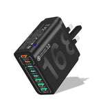 150W 4USB+4Type-C 8インターフェース QC3.0 急速充電 携帯電話充電器、EUプラグ（ブラック）、EUプラグ（ホワイト）、EUプラグ（イエロー）、USプラグ（ブラック）、USプラグ（ホワイト）、USプラグ（イエロー）、UKプラグ（ブラック）、UKプラグ（ホワイト）、UKプラグ（イエロー）