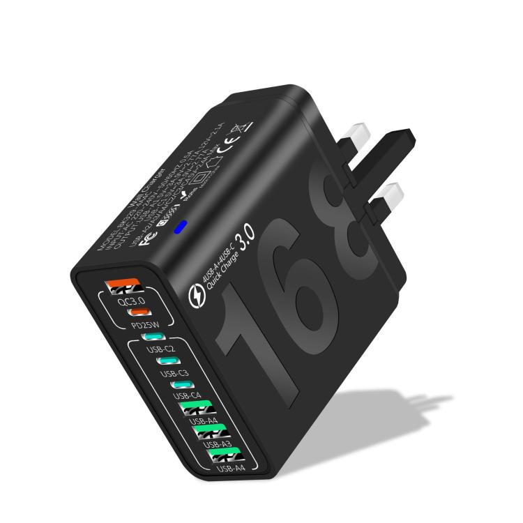 150W 4USB+4Type-C 8インターフェース QC3.0 急速充電 携帯電話充電器、EUプラグ（ブラック）、EUプラグ（ホワイト）、EUプラグ（イエロー）、USプラグ（ブラック）、USプラグ（ホワイト）、USプラグ（イエロー）、UKプラグ（ブラック）、UKプラグ（ホワイト）、UKプラグ（イエロー）