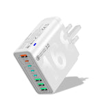 150W 4USB+4Type-C 8インターフェース QC3.0 急速充電 携帯電話充電器、EUプラグ（ブラック）、EUプラグ（ホワイト）、EUプラグ（イエロー）、USプラグ（ブラック）、USプラグ（ホワイト）、USプラグ（イエロー）、UKプラグ（ブラック）、UKプラグ（ホワイト）、UKプラグ（イエロー）