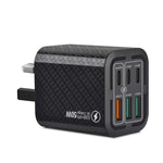50W 3USB+3Type-C 6ポート 急速充電 携帯電話充電器、EUプラグ（ブラック）、EUプラグ（ホワイト）、EUプラグ（イエロー）、USプラグ（ブラック）、USプラグ（ホワイト）、USプラグ（イエロー）、UKプラグ（ブラック）、UKプラグ（ホワイト）、UKプラグ（イエロー）