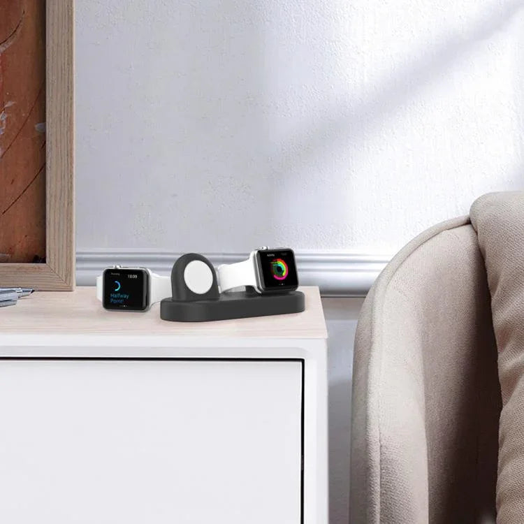 Apple Watch / イヤホン AhaStyle DD97 収納ベース 2イン1 デスクトップ充電シリコンドック