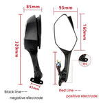 Motorcycle Rearview Mirror With LED Light For Kawasaki ZX-10R 2011-2015