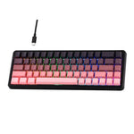 Ajazz AK680 MAX 磁気軸 メカニカル 有線キーボード RGBライト付き、ブラック、ホワイト、ブラック グレー イエロー、ブルー ホワイト ダークブルー、サイド彫刻 グラデーション ピンク、輪郭線ブラック、輪郭線ホワイト