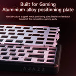Ajazz AK680 MAX 磁気軸 メカニカル 有線キーボード RGBライト付き、ブラック、ホワイト、ブラック グレー イエロー、ブルー ホワイト ダークブルー、サイド彫刻 グラデーション ピンク、輪郭線ブラック、輪郭線ホワイト