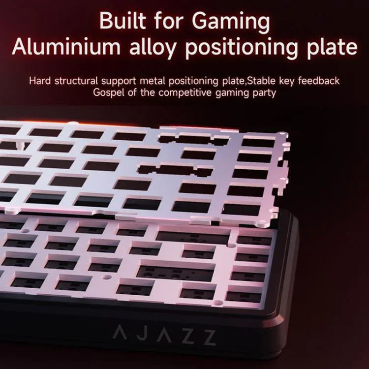 Ajazz AK680 MAX 磁気軸 メカニカル 有線キーボード RGBライト付き、ブラック、ホワイト、ブラック グレー イエロー、ブルー ホワイト ダークブルー、サイド彫刻 グラデーション ピンク、輪郭線ブラック、輪郭線ホワイト