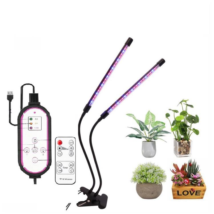 Clip-On Plant Grow Light Full Spectrum Plant Lights With Remote Control, 2 Head, 3 Head, 4 Head