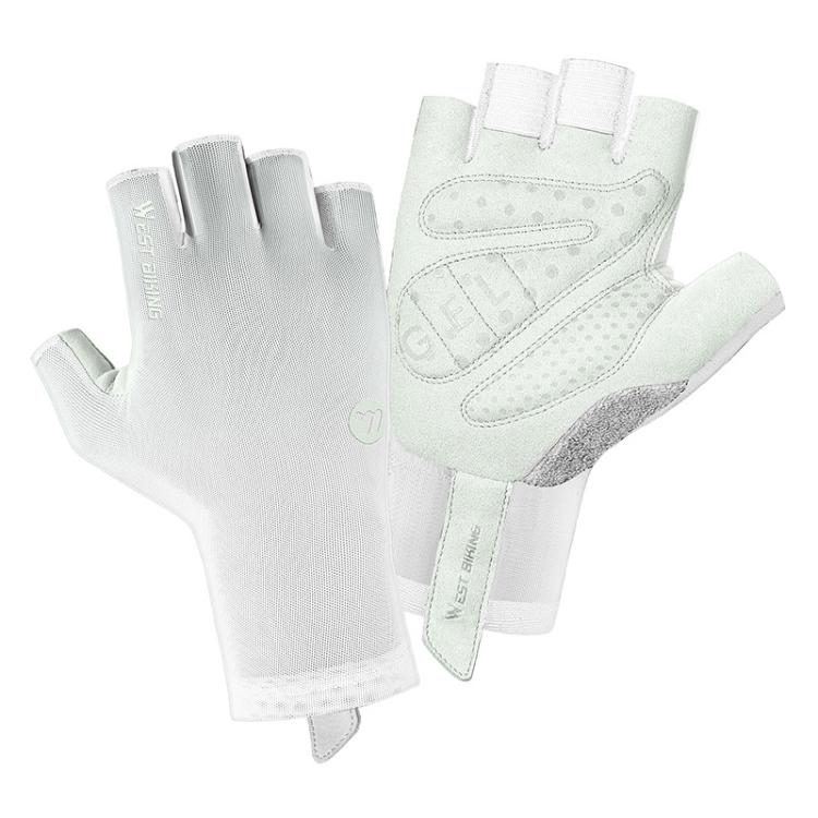 WEST BIKING 通気性衝撃吸収滑り止めハーフフィンガーサイクリンググローブ, M, L, XL, XXL