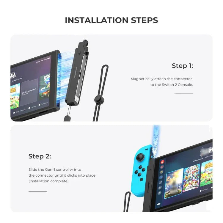 Nintendo Switch 1 Joy-ConからSwitch 2本体用アダプター プラグ＆プレイコンバーター
