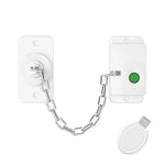 スマート指紋チェーンロック 電子キー付き 子供＆ペット安全窓制限器