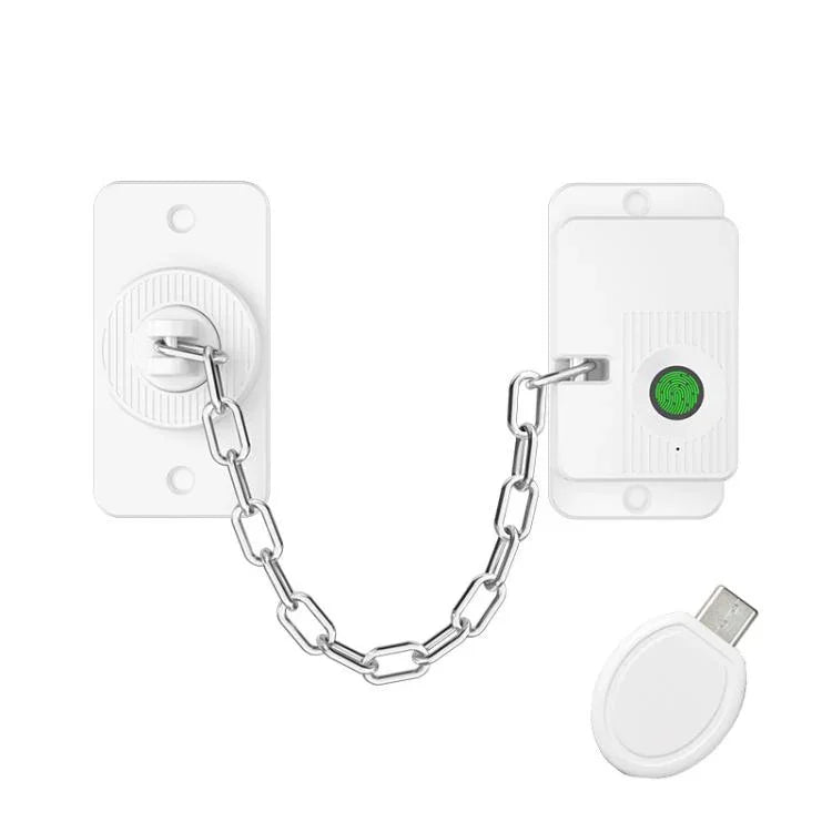 スマート指紋チェーンロック 電子キー付き 子供＆ペット安全窓制限器