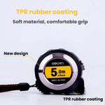 自己ロック式スチールメジャー TPRカバー付き巻尺 定規、Deli 79550 3m x 16mm、Deli 79551 5m x 19mm、Deli 79552 7.5m x 25mm、Deli 79553 10m x 25mm