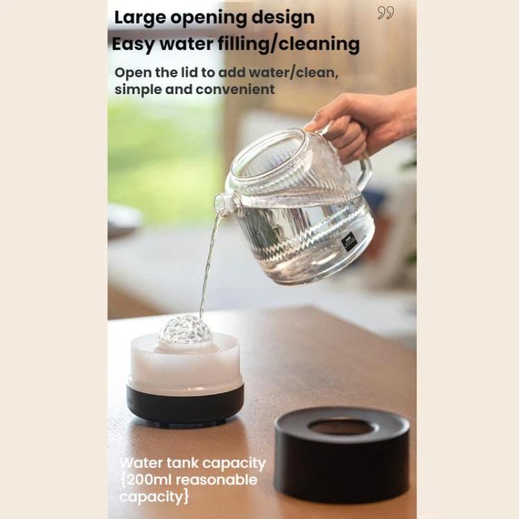 USBデスクトップ加湿器 星投影付き カラフルな水面波紋アンビエントライト