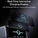 ANKER Prime ガリウムナイトライド 250W 急速充電器 4 Type-C+2 USB 6ポート デスクトップスマートディスプレイ充電ステーション、USプラグ、A2345