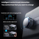 ANKER Prime ガリウムナイトライド 250W 急速充電器 4 Type-C+2 USB 6ポート デスクトップスマートディスプレイ充電ステーション、USプラグ、A2345