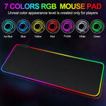 Micro-USB LED発光マウスキーボードパッド RGBカラフルライト ロックエッジ 厚手マウスデスクパッド、250x350x3mm、250x350x4mm、300x800x3mm、300x800x4mm、400x900x3mm、400x900x4mm
