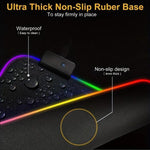 Micro-USB LED発光マウスキーボードパッド RGBカラフルライト ロックエッジ 厚手マウスデスクパッド、250x350x3mm、250x350x4mm、300x800x3mm、300x800x4mm、400x900x3mm、400x900x4mm