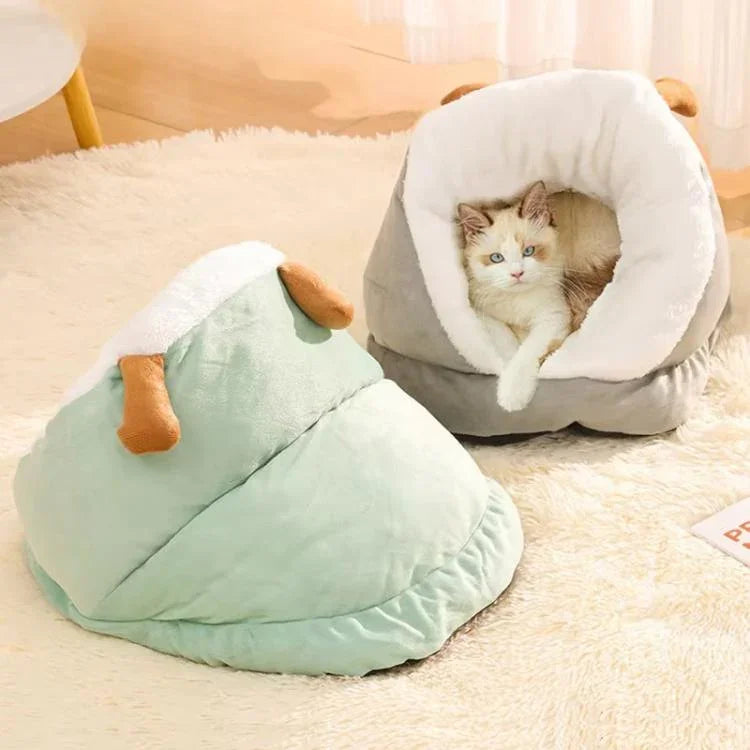スリッパスタイル猫用冬用暖かい半密閉厚手マット、S、M、L