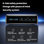 Prime 200W ガリウムナイトライド デスクトップ充電器 4 Type-C+2 USB 6ポート充電スタンド、USプラグ、A2683