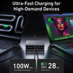 Prime 200W ガリウムナイトライド デスクトップ充電器 4 Type-C+2 USB 6ポート充電スタンド、USプラグ、A2683