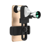 8x HD 低照度ナイトビジョン ミニ単眼鏡 ポータブル金属コンパクト角度付き単眼鏡、単体、スマホホルダー付き、スマホホルダーと三脚付き