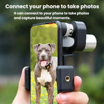8x HD 低照度ナイトビジョン ミニ単眼鏡 ポータブル金属コンパクト角度付き単眼鏡、単体、スマホホルダー付き、スマホホルダーと三脚付き