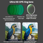 8x HD 低照度ナイトビジョン ミニ単眼鏡 ポータブル金属コンパクト角度付き単眼鏡、単体、スマホホルダー付き、スマホホルダーと三脚付き