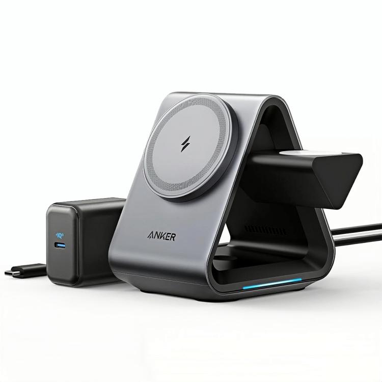 ANKER B2599 15W 3-in-1 デスクトップマグネティックワイヤレス充電ドッキングステーション iPhone / iWatch / AirPods対応 USプラグ B2599