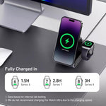 ANKER B2599 15W 3-in-1 デスクトップマグネティックワイヤレス充電ドッキングステーション iPhone / iWatch / AirPods対応 USプラグ B2599