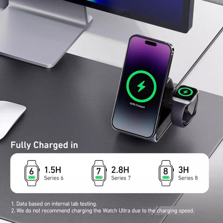 ANKER B2599 15W 3-in-1 デスクトップマグネティックワイヤレス充電ドッキングステーション iPhone / iWatch / AirPods対応 USプラグ B2599