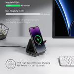 ANKER B2599 15W 3-in-1 デスクトップマグネティックワイヤレス充電ドッキングステーション iPhone / iWatch / AirPods対応 USプラグ B2599
