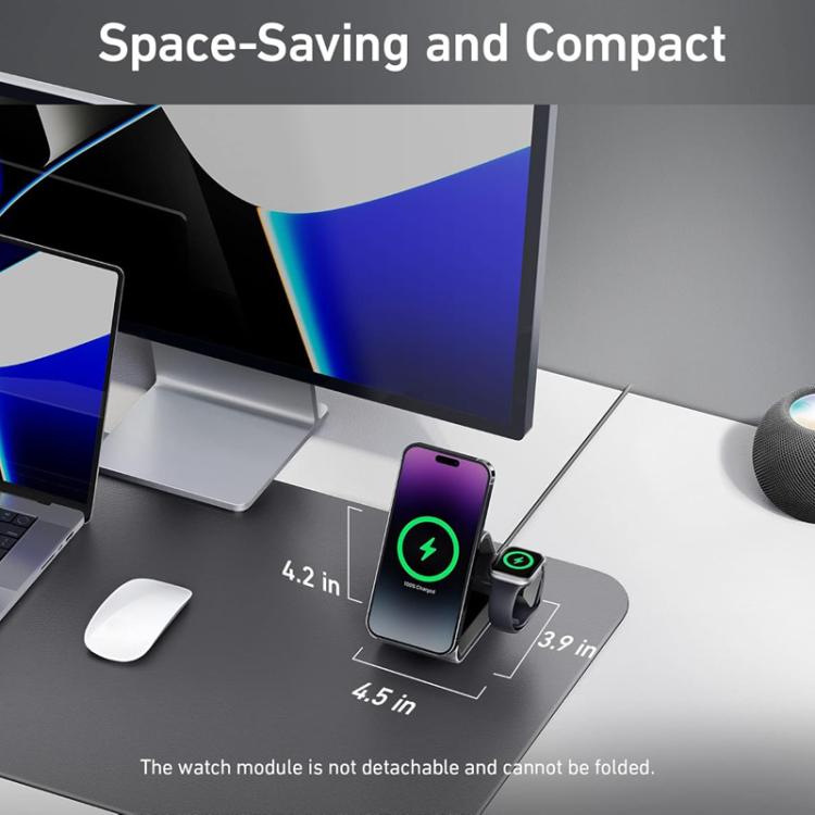 ANKER B2599 15W 3-in-1 デスクトップマグネティックワイヤレス充電ドッキングステーション iPhone / iWatch / AirPods対応 USプラグ B2599
