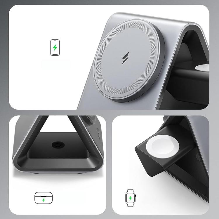 ANKER B2599 15W 3-in-1 デスクトップマグネティックワイヤレス充電ドッキングステーション iPhone / iWatch / AirPods対応 USプラグ B2599