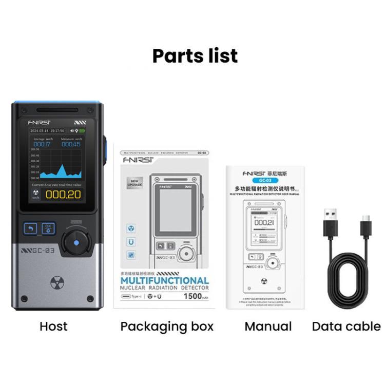 FNIRSI GC-03 3-in-1 電磁核放射検出器 海産物環境用