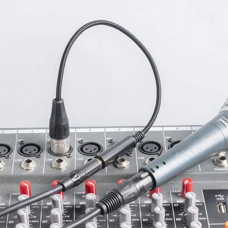 6.35mm メス to XLR オス to 1/4インチ TRS オーディオアダプターケーブル、6.35mm メス to XLR オス