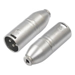 金属ハウジング 3.5mm メス 1/8 TRS to カノットオス XLRオス オーディオアダプター