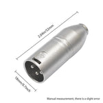 金属ハウジング 3.5mm メス 1/8 TRS to カノットオス XLRオス オーディオアダプター