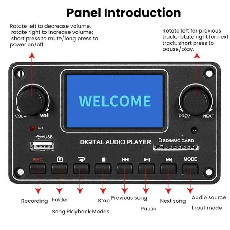 MP3 Bluetooth Decoder Board USB Lossless FIHI Audio Player, TPM157