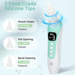電動ベビー鼻吸引器 食品グレードシリコンチップ3個付き、癒しのピアノ音楽＆ソフトLEDライト