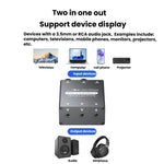 3.5mmオーディオスイッチャーセレクター デュアル3.5mm AUX入力から単一出力 独立ボリュームコントロール付き、3.5mm AUX入力から1出力