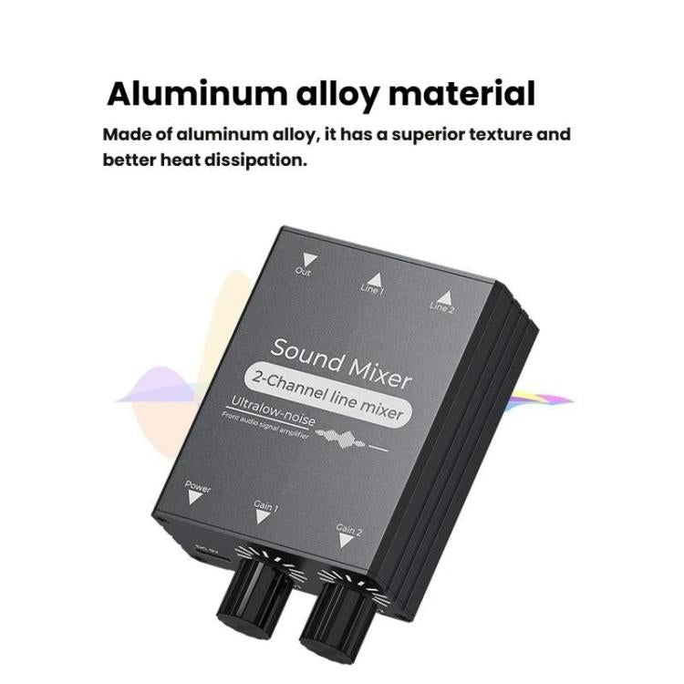 3.5mmオーディオスイッチャーセレクター デュアル3.5mm AUX入力から単一出力 独立ボリュームコントロール付き、3.5mm AUX入力から1出力