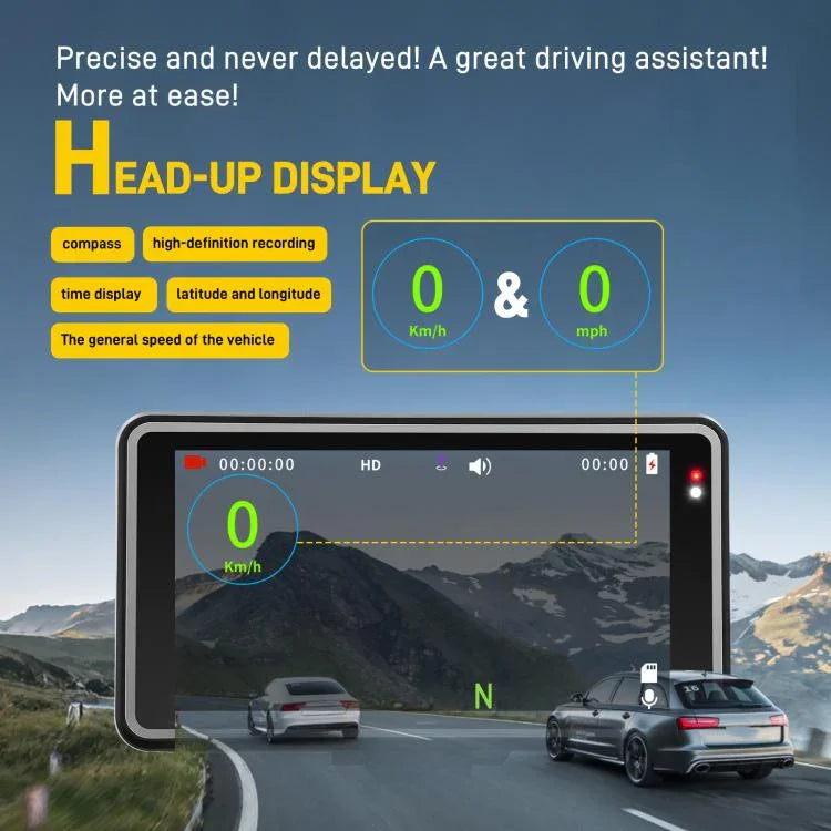 5インチ 1080P 車載カメラ WiFi HUDディスプレイ搭載 カードライブレコーダー、L5965