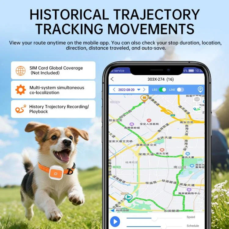リアルタイムGPS/WIFI位置SOS緊急電子フェンスアラートペットカラー