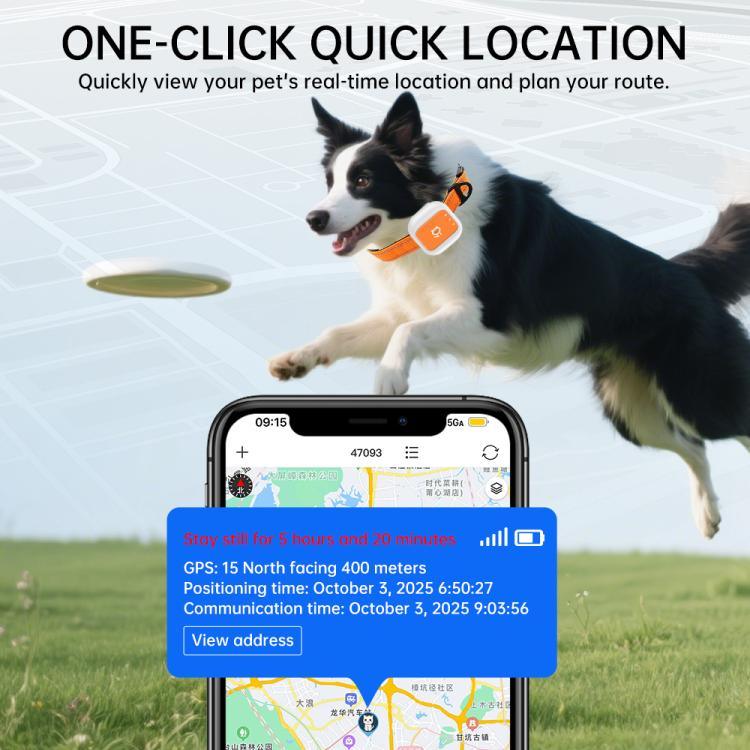 リアルタイムGPS/WIFI位置SOS緊急電子フェンスアラートペットカラー