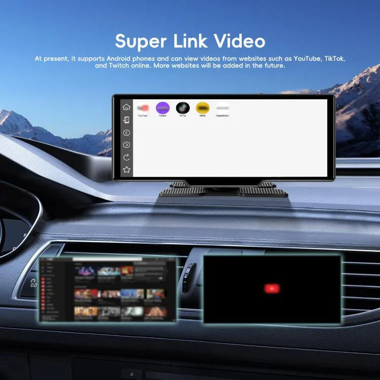 4K HDカー録画機 カーナビ CarPlay カーセンターモニター、A4473