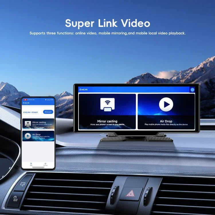 4K HDカー録画機 カーナビ CarPlay カーセンターモニター、A4473